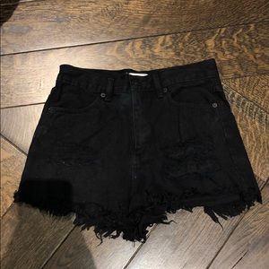 JUST USA Black high waisted jean shorts